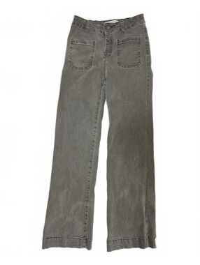 Q2 Premium Denim Gray Straight Leg Jeans